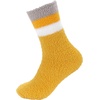 image:imageBambooMN Womens Soft and Cozy Fuzzy Crew Socks 4 Pairs16 Solid Stripes Orange