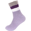 image:imageBambooMN Womens Soft and Cozy Fuzzy Crew Socks 4 Pairs19 Solid Stripes Purple
