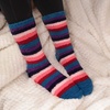 image:imageBambooMN Womens Soft and Cozy Fuzzy Crew Socks 4 Pairs23 Stripes Blue