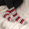 image:imageBambooMN Womens Soft and Cozy Fuzzy Crew Socks 4 Pairs24 Stripes Grey