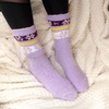 image:imageBambooMN Womens Soft and Cozy Fuzzy Crew Socks 4 PairsAsst K