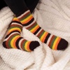 image:imageBambooMN Womens Soft and Cozy Fuzzy Crew Socks 4 PairsAsst L