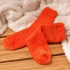 image:imageBambooMN Womens Super Soft and Cozy Feather Light Fuzzy Socks  Multiple Color Options  Two Sizes  Value Packs07x  Sunset Orange