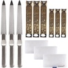 image:imageBrass Nail Clippers Set  4pc Nail Care Set  Orchid Flower Detailing  1 Set01 Plum