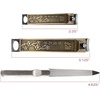 image:imageBrass Nail Clippers Set  4pc Nail Care Set  Orchid Flower Detailing  1 Set01 Plum