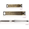 image:imageBrass Nail Clippers Set  4pc Nail Care Set  Orchid Flower Detailing  1 Set02 Orchid