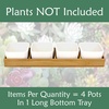image:imageCeramic Succulent Flower Cactus Plant Pots  4 Pots  Square  with Bamboo Box  White  31White  4 Pots