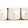 image:imageCeramic Succulent Flower Cactus Plant Pots  4 Pots  Square  with Bamboo Box  White  31White  4 Pots