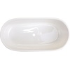 image:imageCeramic Succulent Pots  1 Pot  Short Oval Shaped  with Bamboo Tray  White  6311