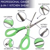 image:imageCulinary Queen 6in1 Kitchen Shears  Rockmelon Grey  1 PairCulinary Queen  Guava Green