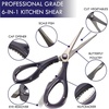 image:imageCulinary Queen 6in1 Kitchen Shears  Rockmelon Grey  1 PairCulinary Queen  Rockmelon Grey