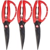 image:imageCulinary Queen 6in1 Kitchen Shears  Rockmelon Grey  1 PairMaster Butterfly  Cherry Red