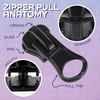 image:imageDelrin Zipper Pulls  5  Black  20 Units5