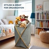 image:imageFoldable Bamboo Laundry Hamper With No Lid  Decor Essentials for Any Room  Extra Large  Oval  Green