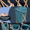 image:imageFoldable Bamboo Laundry Hamper with Lid  Decor Essentials for Any Room  Extra Large  Oval  WhiteGray
