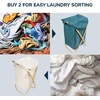 image:imageFoldable Bamboo Laundry Hamper with Lid  Decor Essentials for Any Room  Extra Large  Oval  WhiteWhite