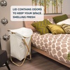 image:imageFoldable Bamboo Laundry Hamper with Lid  Decor Essentials for Any Room  Extra Large  Oval  WhiteWhite