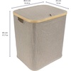 image:imageFoldable Bamboo Laundry Hamper with Lid  Decor Essentials for Any Room  Large  Rectangular  BrownLarge
