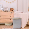 image:imageFoldable Bamboo Laundry Hamper with Lid  Decor Essentials for Any Room  Medium  Square  GrayBrown