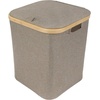 image:imageFoldable Bamboo Laundry Hamper with Lid  Decor Essentials for Any Room  Medium  Square  GrayBrown