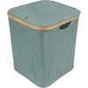 image:imageFoldable Bamboo Laundry Hamper with Lid  Decor Essentials for Any Room  Medium  Square  GrayGreen