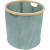 image:imageFoldable Bamboo Laundry Hamper without Lid  Decor Essentials for Any Room  Medium  Circular  GreenGreen