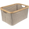image:imageFoldable Bamboo Laundry Hamper without Lid  Decor Essentials for Any Room  Medium  Rectangular  BrownBrown