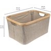 image:imageFoldable Bamboo Laundry Hamper without Lid  Decor Essentials for Any Room  Medium  Rectangular  BrownBrown