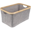 image:imageFoldable Bamboo Laundry Hamper without Lid  Decor Essentials for Any Room  Medium  Rectangular  BrownGray