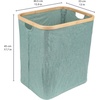 image:imageFoldable Bamboo Laundry Hamper without Lid  Decor Essentials for Any Room  Medium  Rectangular  BrownGray