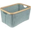 image:imageFoldable Bamboo Laundry Hamper without Lid  Decor Essentials for Any Room  Medium  Rectangular  BrownGreen
