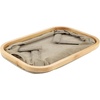image:imageFoldable Bamboo Laundry Hamper without Lid  Decor Essentials for Any Room  Small  Rectangular  WhiteBrown