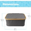 image:imageFoldable Bamboo Laundry Hamper without Lid  Decor Essentials for Any Room  Small  Rectangular  WhiteGrey with Lid