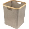 image:imageFoldable Bamboo Laundry Hamper without Lid  Decor Essentials for Any Room  Small  Square  BrownBrown