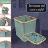 image:imageFoldable Bamboo Laundry Hamper without Lid  Decor Essentials for Any Room  Small  Square  BrownBrown