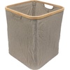 image:imageFoldable Bamboo Laundry Hamper without Lid  Decor Essentials for Any Room  Small  Square  BrownBrown