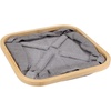 image:imageFoldable Bamboo Laundry Hamper without Lid  Decor Essentials for Any Room  Small  Square  BrownGray