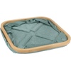image:imageFoldable Bamboo Laundry Hamper without Lid  Decor Essentials for Any Room  Small  Square  BrownGreen