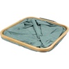 image:imageFoldable Bamboo Laundry Hamper without Lid  Decor Essentials for Any Room  Small  Square  BrownGreen