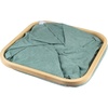 image:imageFoldable Bamboo Laundry Hamper without Lid  Decor Essentials for Any Room  Small  Square  BrownGreen