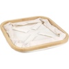 image:imageFoldable Bamboo Laundry Hamper without Lid  Decor Essentials for Any Room  Small  Square  BrownWhite