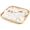 image:imageFoldable Bamboo Laundry Hamper without Lid  Decor Essentials for Any Room  Small  Square  BrownWhite