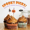 image:imageHalloween Holiday Assorted Bamboo Picks Skewers for Appetizers Food Drinks Desserts  39 10cm  Pumpkin Witch Hat Bat Ghost  100pcsHalloween Assorted