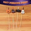 image:imageHalloween Holiday Assorted Bamboo Picks Skewers for Appetizers Food Drinks Desserts  39 10cm  Pumpkin Witch Hat Bat Ghost  100pcsHalloween Assorted