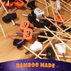 image:imageHalloween Holiday Assorted Bamboo Picks Skewers for Appetizers Food Drinks Desserts  39 10cm  Pumpkin Witch Hat Bat Ghost  100pcsHalloween Assorted