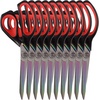 image:imageHeavy Duty Titanium Tailor Fabric Shears  95 Black wPurple  1 Unit85 Forged Black With Red