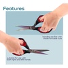 image:imageHeavy Duty Titanium Tailor Fabric Shears  95 Black wPurple  1 Unit85 Forged Black With Red