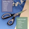 image:imageHeavy Duty Titanium Tailor Fabric Shears  95 Black wPurple  1 Unit85 Forged White With Red