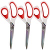 image:imageHeavy Duty Titanium Tailor Fabric Shears  95 Black wPurple  1 Unit85 Forged White With Red