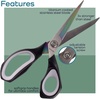 image:imageHeavy Duty Titanium Tailor Fabric Shears  95 Black wPurple  1 Unit95 Forged Black With Red